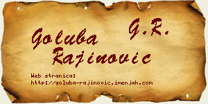 Goluba Rajinović vizit kartica